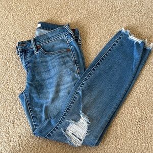 Madewell distressed skinnny jeans